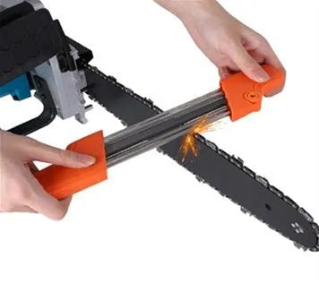 Chainsaw Sharpening File Kit, Metal Chain Sharpener Tool with 13/64″ Round Files and Flat File, Fits 3/8″ &amp; .404″ Chains
