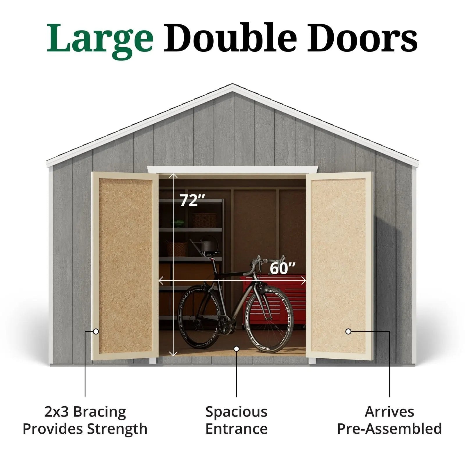 Little Cottage Co Value Gable Wood Shed Kit