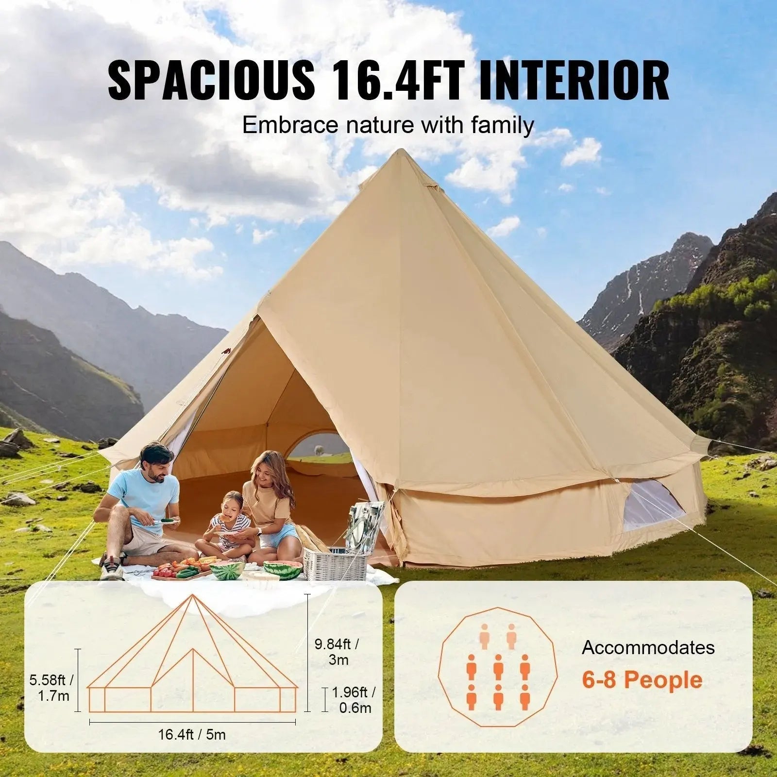 VEVOR Canvas Bell Tent