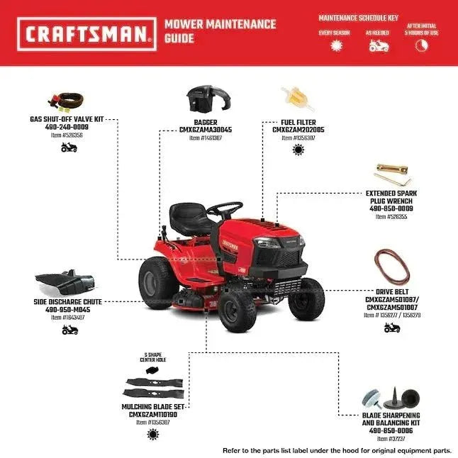 CRAFTSMAN T100 36-Inch 11.5 HP Gas Riding Lawn Mower Briggs &amp; Stratton Engine Manual 7-Speed Transmission