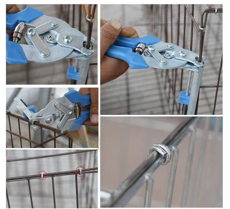 Animals Cage Clamp Installation &amp; 600 M Nails Quality Cage Plier For Chicken Rabbit Mink Fox Bird Dog Cage Accessories kit Tool