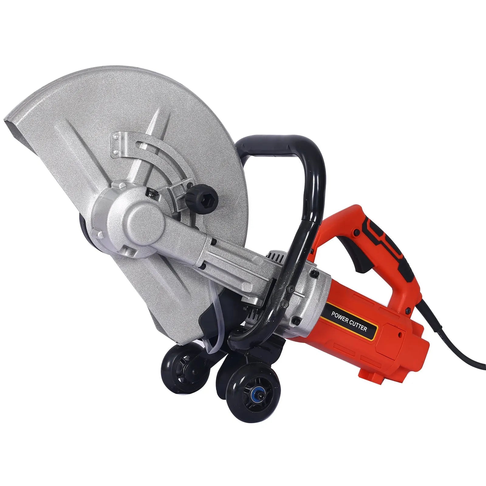 Electric 14″ Wet/Dry Concrete Cut-Off Saw with Guide Roller &amp; Water Line Attachment