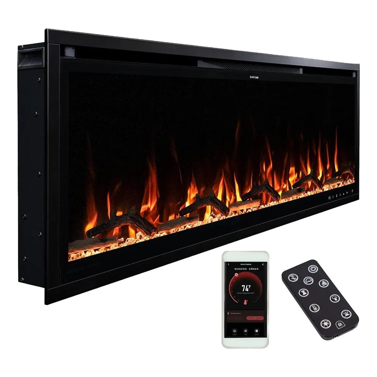Modern Ember Aerus 50-in Smart Linear Electric Fireplace