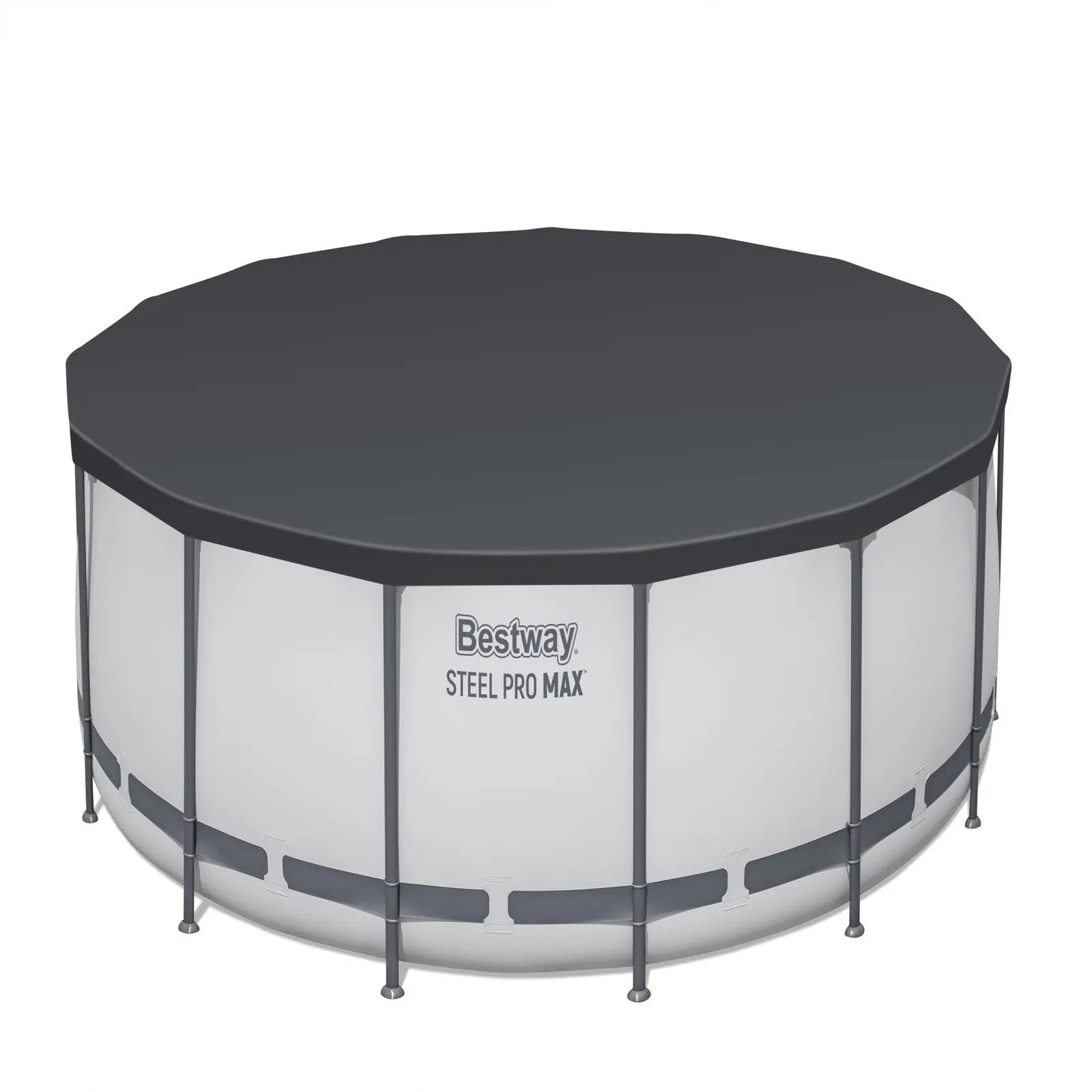 Bestway Steel Pro MAX 10 Foot x 30 Inch Round Metal Frame Above Ground Outdoor Backyard Swimming Pool Set with 330 GPH Filter Pump