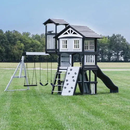 Whispering Point Outdoor Wooden Swing Set with Shipping &amp; Assembly Included