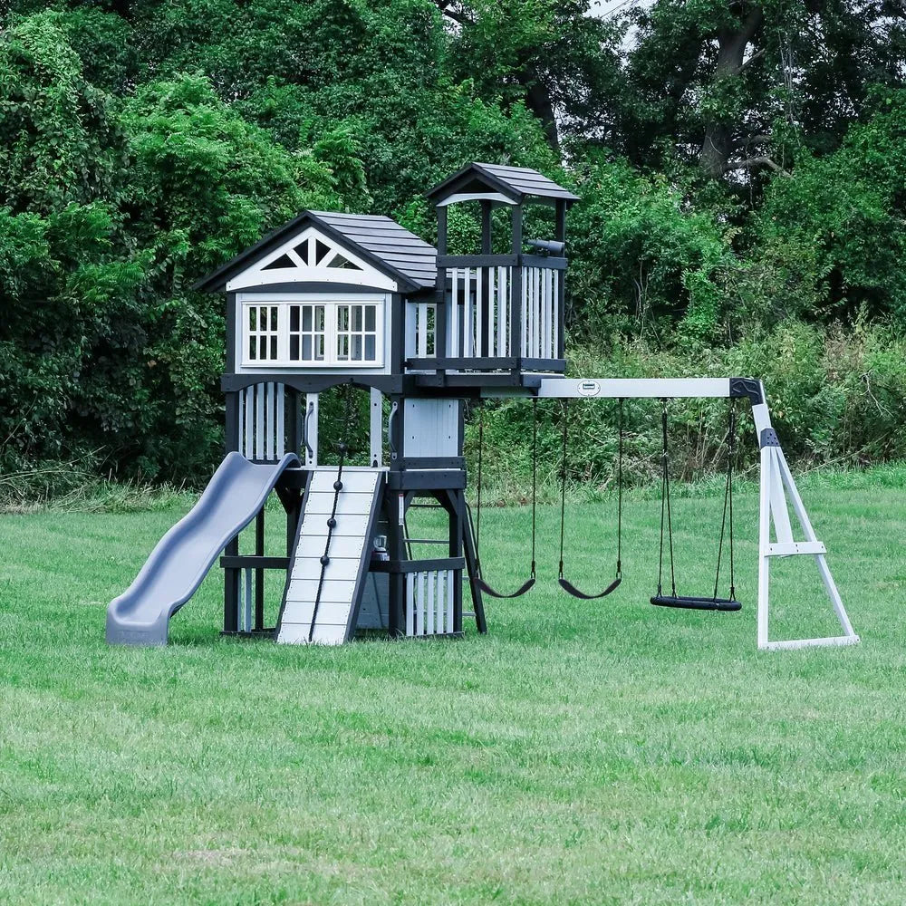Whispering Point Outdoor Wooden Swing Set with Shipping &amp; Assembly Included