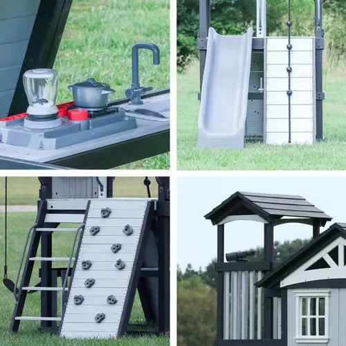 Whispering Point Outdoor Wooden Swing Set with Shipping &amp; Assembly Included