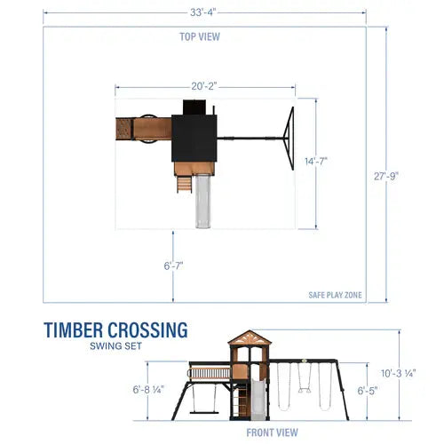 Backyard Discovery Timber Crossing Swing Set