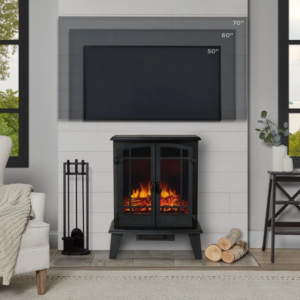 Real Flame Foster 25″ Electric Fireplace