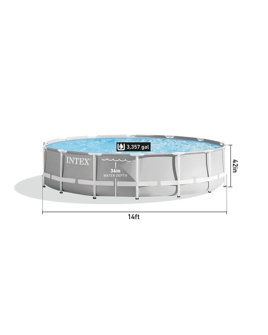 Prism Frame™ 14′ x 42″ Above Ground Pool Set