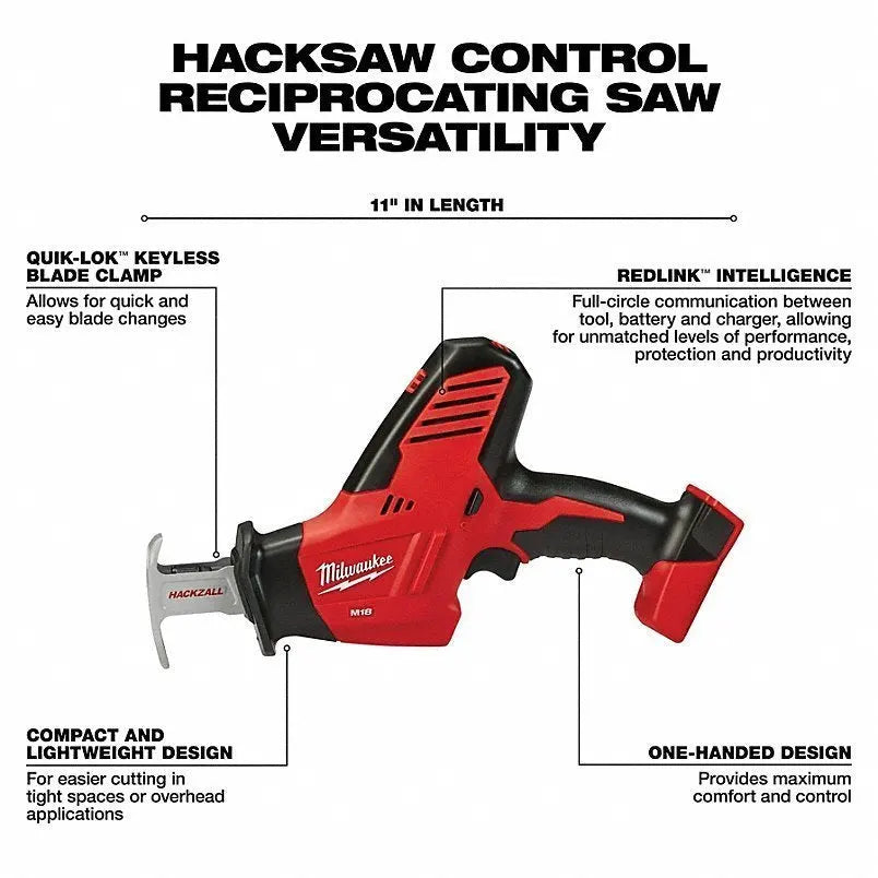 MILWAUKEE Cordless Tool Combination Kit: 4 Tools, 18 V DC Volt, Battery Included, M18™, M18™, 2PYZ8