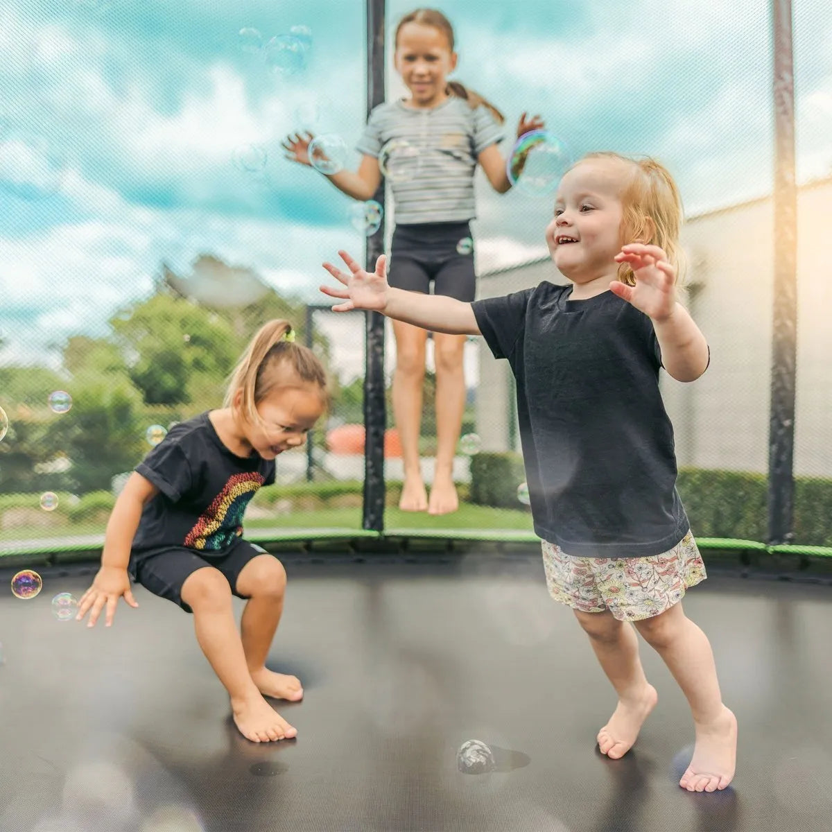 JumpFlex Hero Round Outdoor Backyard Trampoline