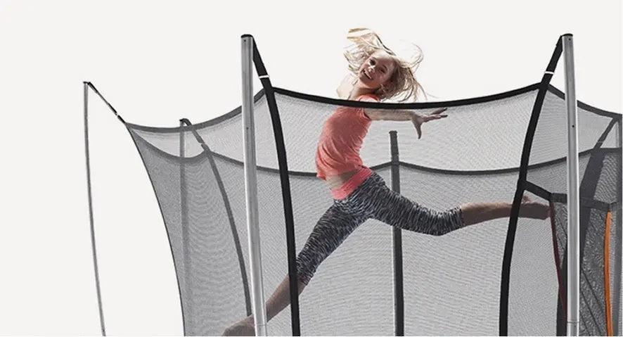 Vuly Safe Outdoor Trampoline Round Springless Trampolines With Safety Enclosure Net