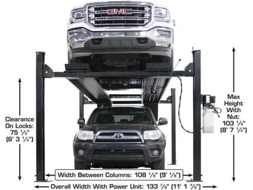 Atlas Apex 9 ALI Certified 9,000 lb 4-Post Lift