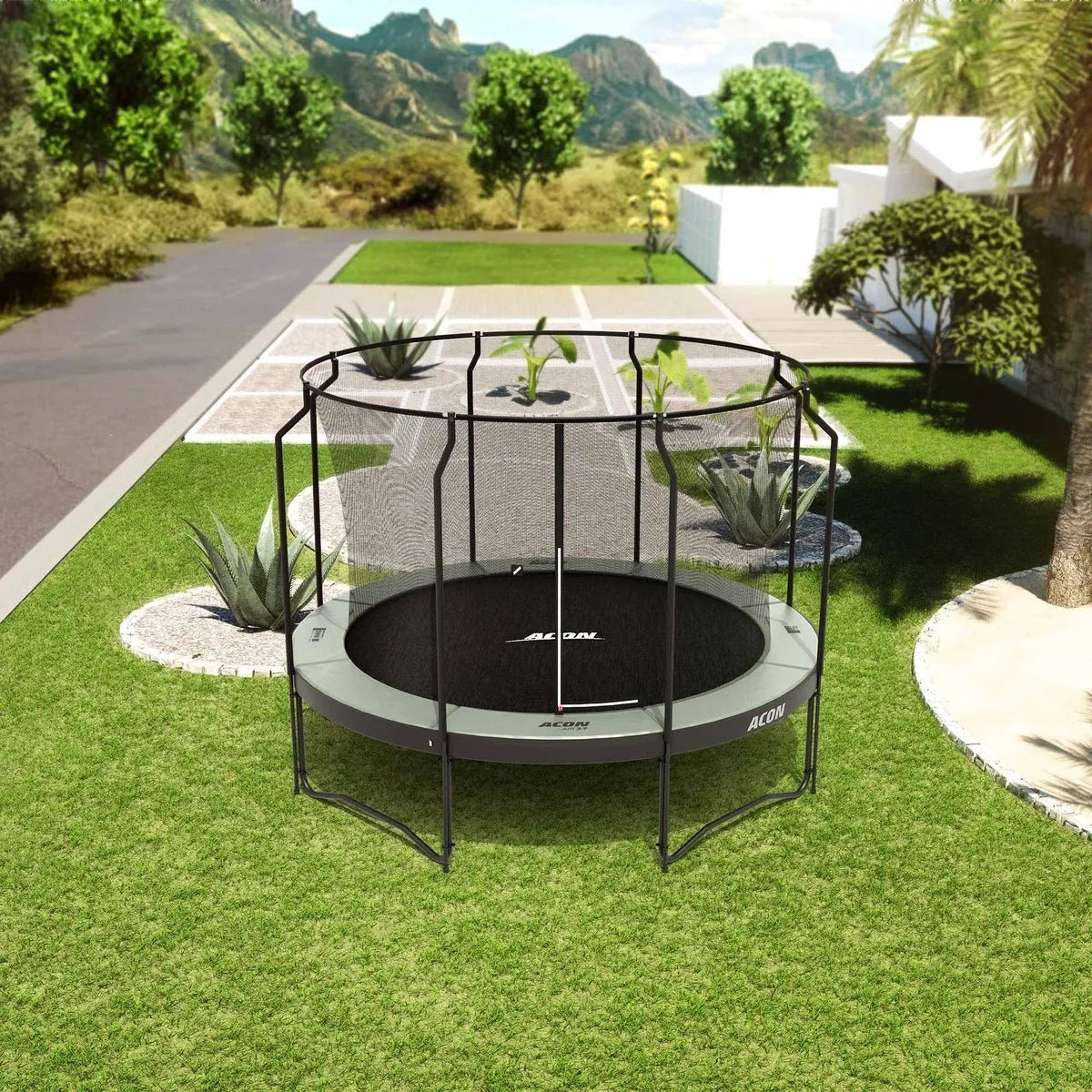 Acon Air 12ft Round Trampoline with Premium Net and Ladder