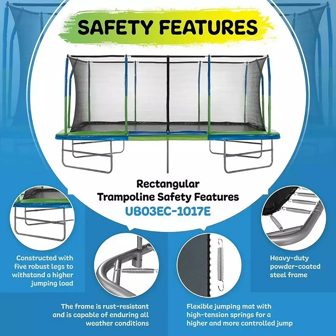 Upper Bounce Mega Trampoline 10′ X 17′