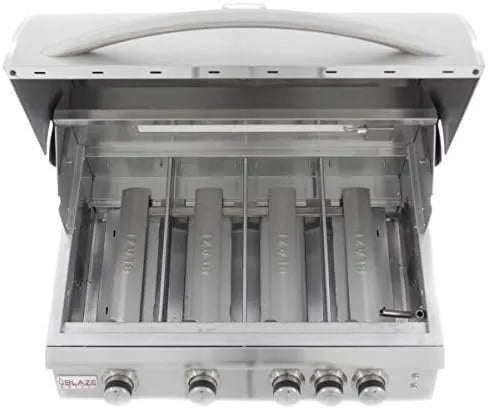 Blaze 32 Inch 4-Burner LTE Gas Grill with Rear Burner and Built-in Lighting System