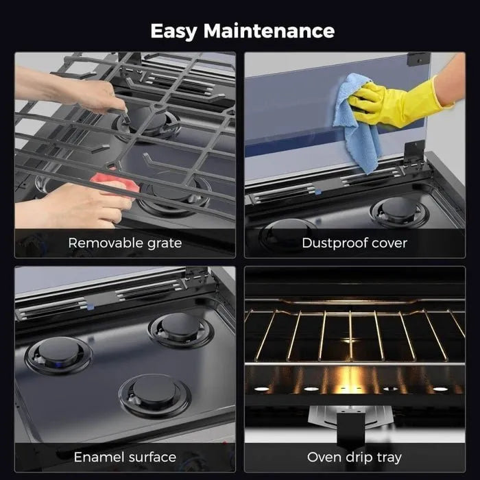 Camplux 17″ RV Oven with 3 Burners Cooktop