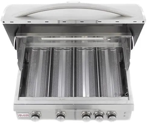 Blaze 32 Inch 4-Burner LTE Gas Grill with Rear Burner and Built-in Lighting System