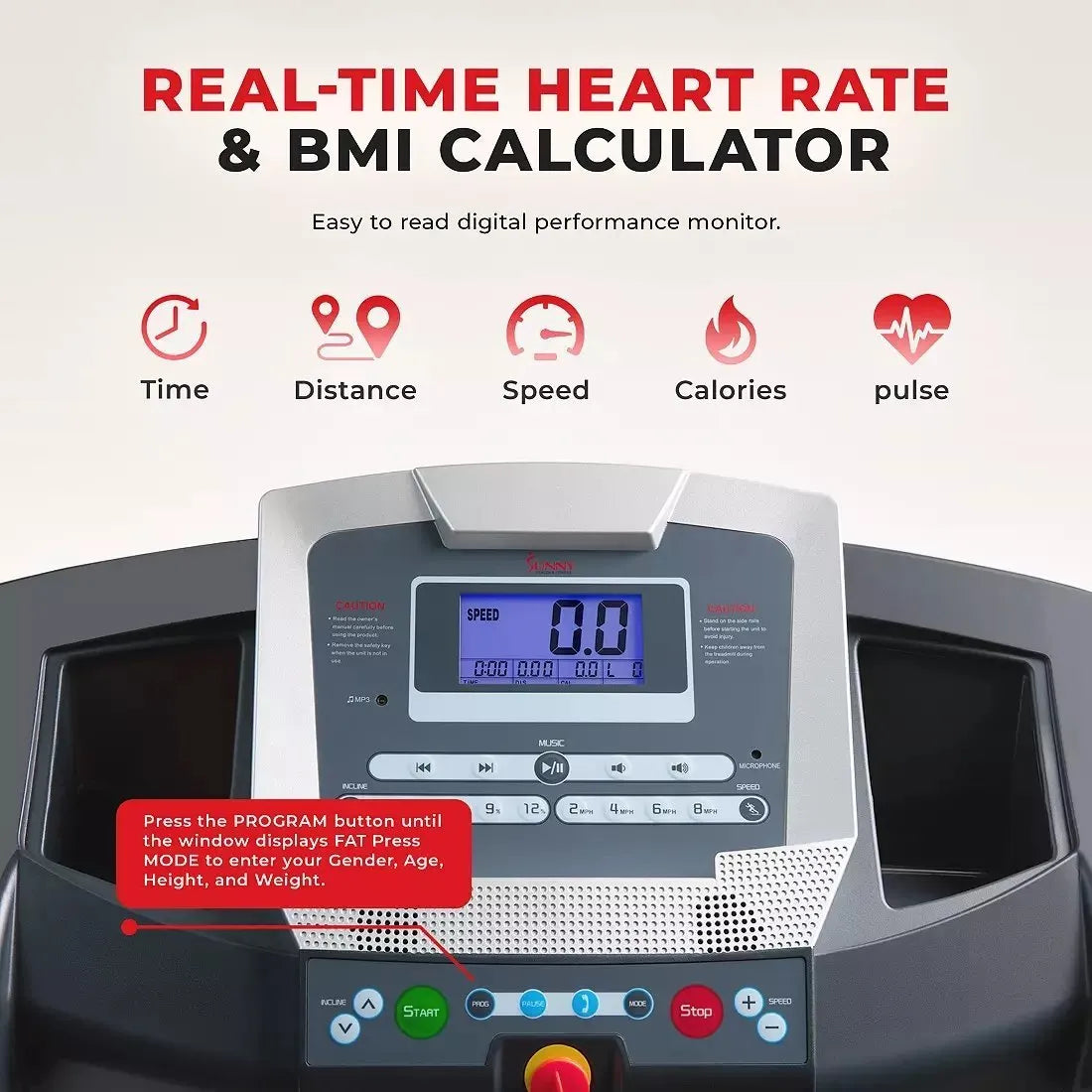 Sunny Health &amp; Fitness Smart Treadmill SF-T7515