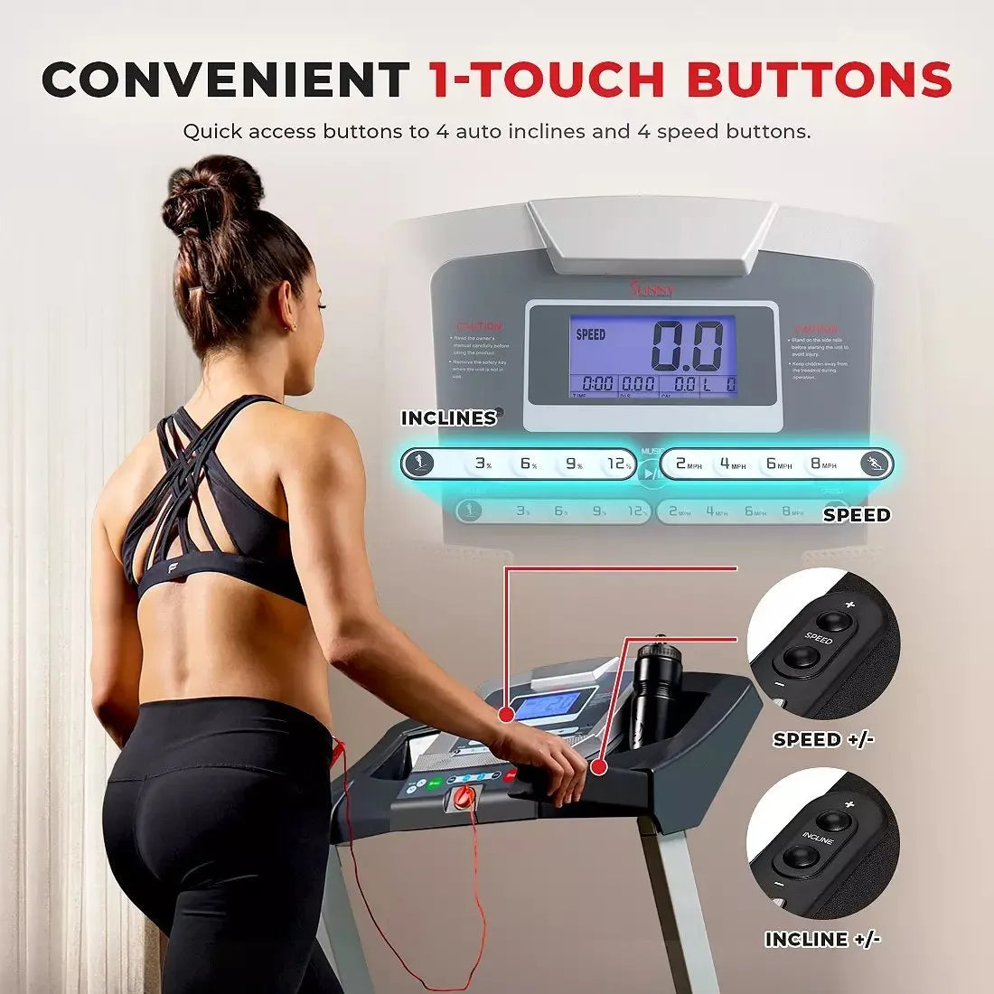Sunny Health &amp; Fitness Smart Treadmill SF-T7515