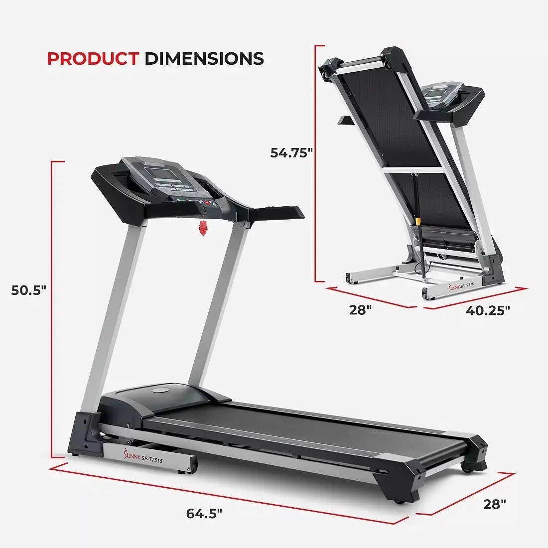 Sunny Health &amp; Fitness Smart Treadmill SF-T7515
