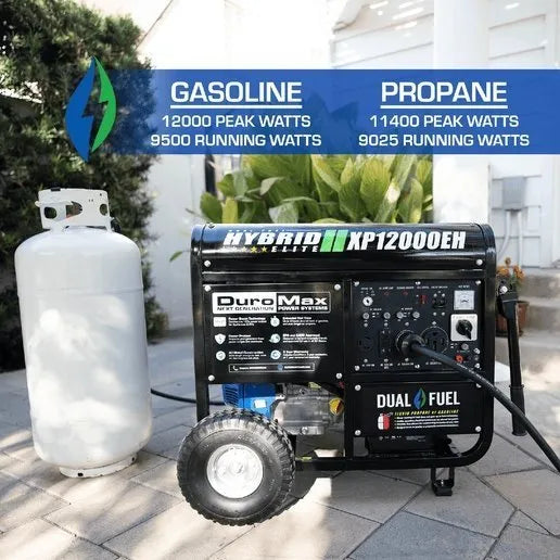 DuroMax DS12000EH 12,000 Watt Dual Fuel Portable Generator