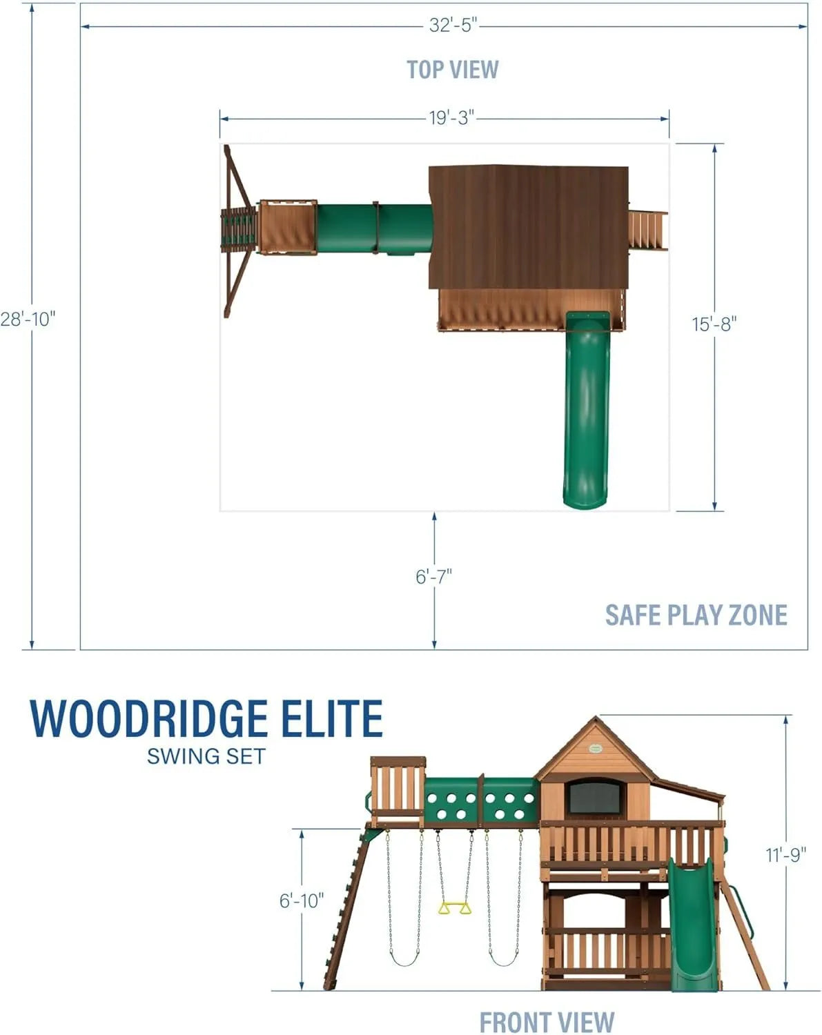 Backyard Discovery Woodridge Elite Cedar Swing Set/Playset