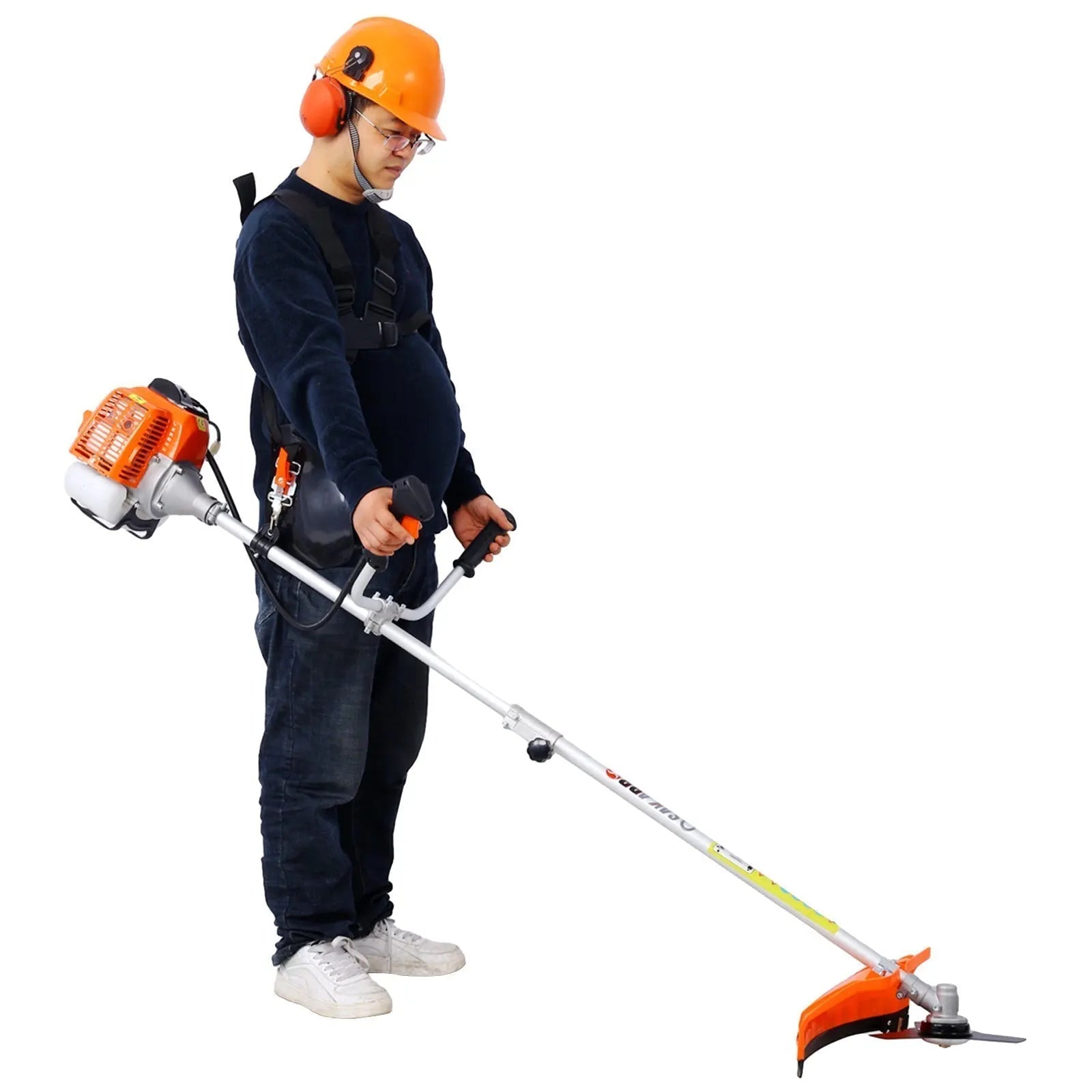 3-in-1 Blower, String Trimmer &amp; 10″ Brush Cutter with Rubber Handle and Shoulder Strap