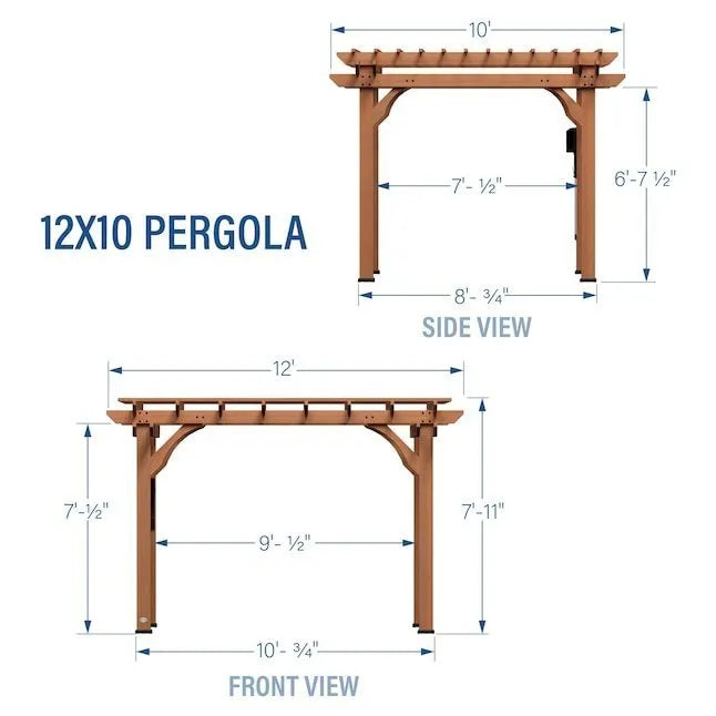 Backyard Discovery 10′ x 12′ Cedar Pergola