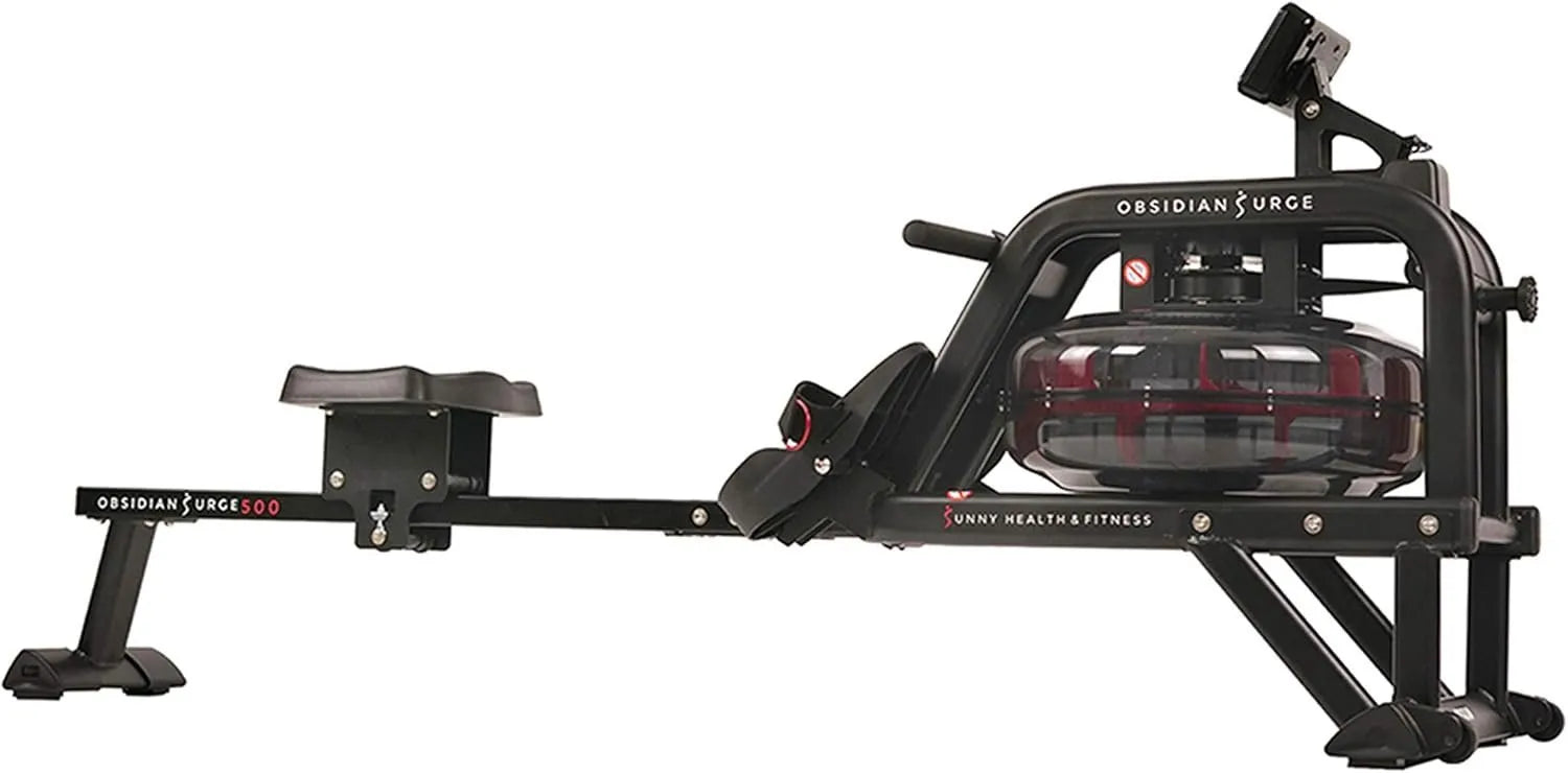 Sunny Health and Fitness Obsidian Surge Water Rowing Machine