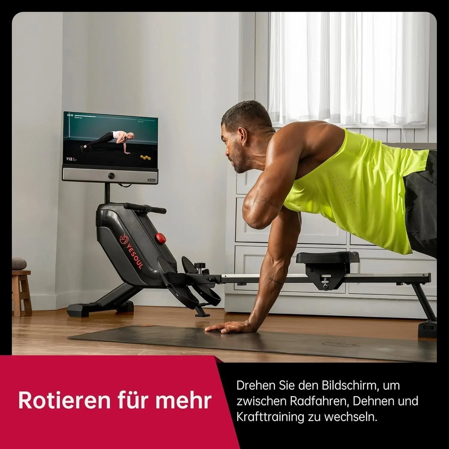 Yesoul Rower R1 Plus 21.5″ HD Screen