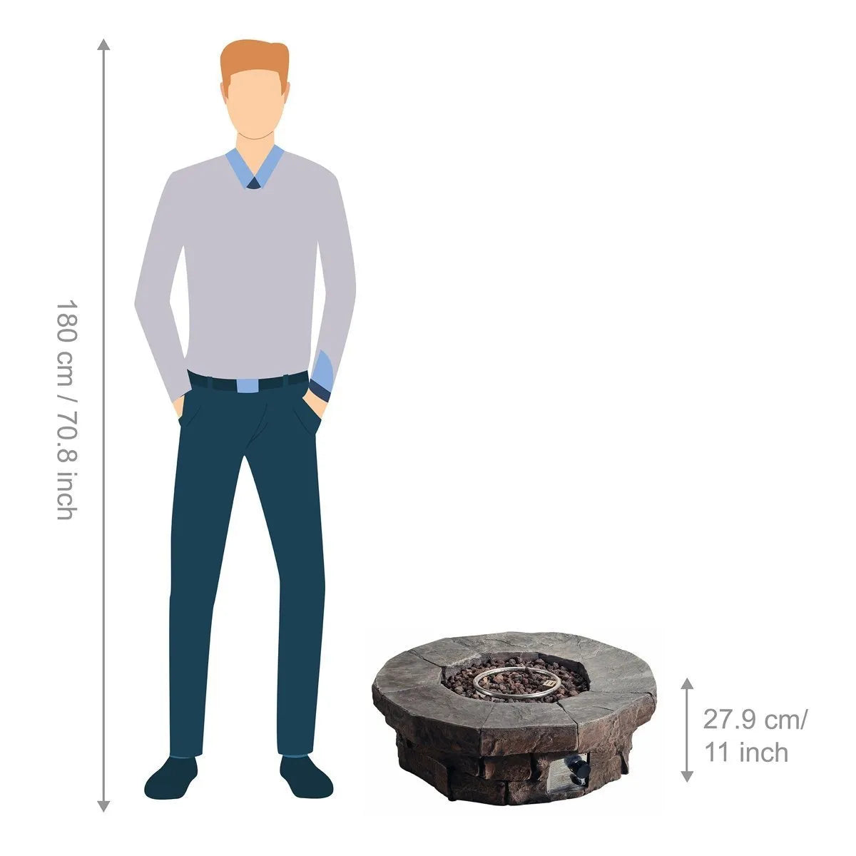 Red Barrel Studio Kimily Propane Outdoor Fire Pit