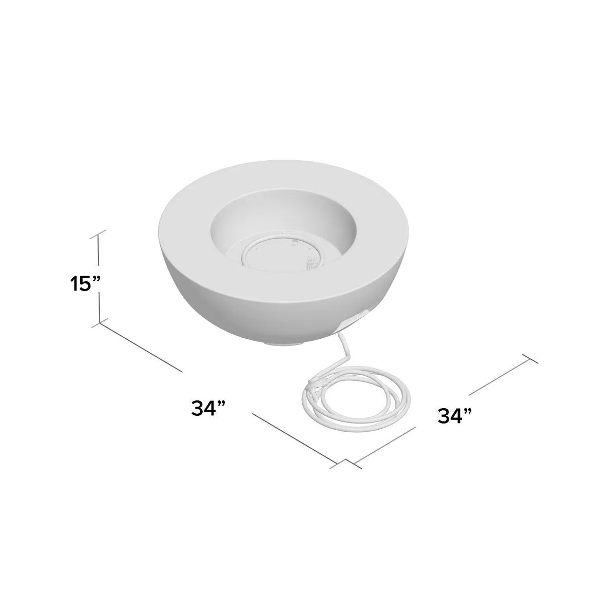 Orren Ellis Lunar Bowl / Roca Outdoor Concrete Fire Pit