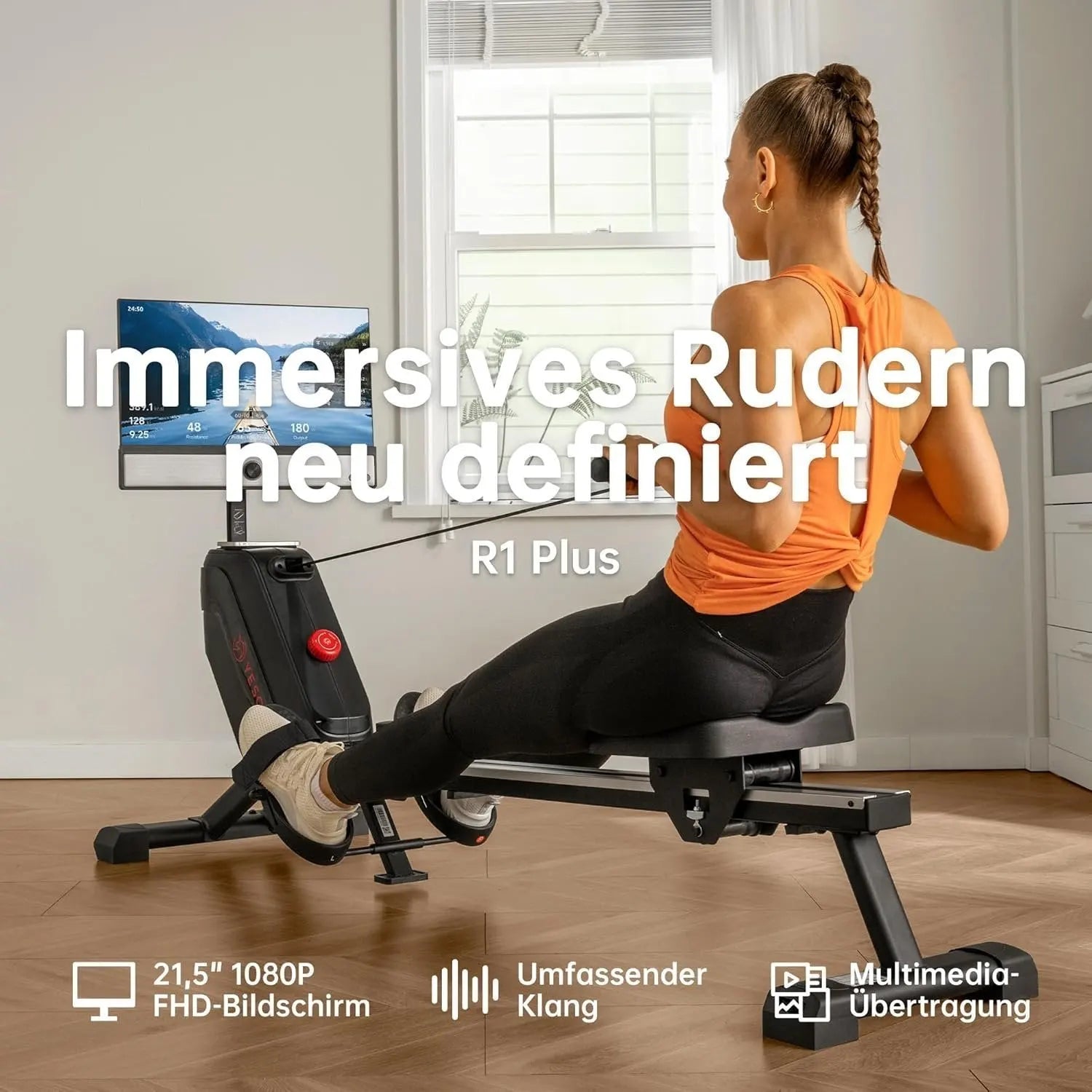 Yesoul Rower R1 Plus 21.5″ HD Screen