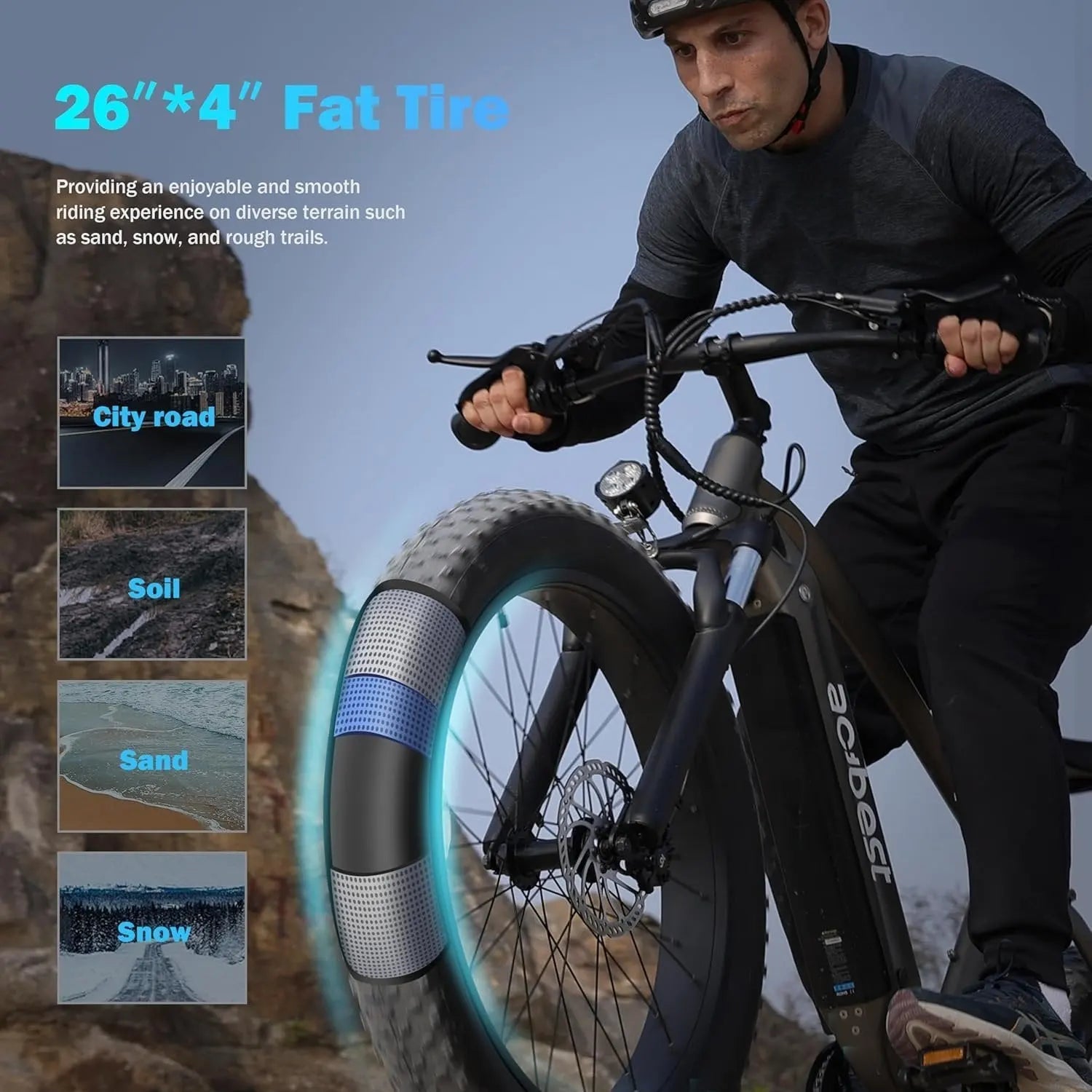 All-Terrain Mountain Ebike 1400W Power &amp; 65mi Range