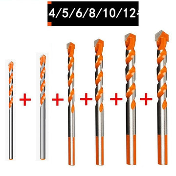 6mm-12mm Electric Tools Diamond Drill Bit Hammer Concrete Ceramic Tile Metal Drill Bits Round Shank DIY Wall Hole Saw Drilling – Six piece set