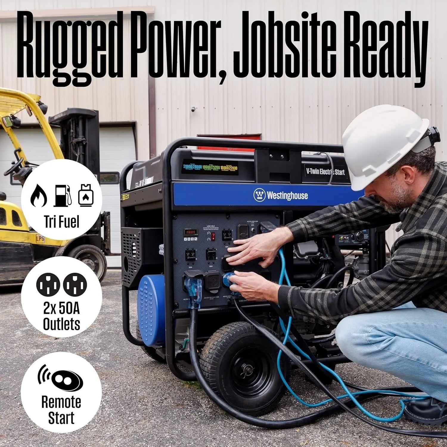 Westinghouse 28,000/20.000-Watt Tri-Fuel Portable Generator