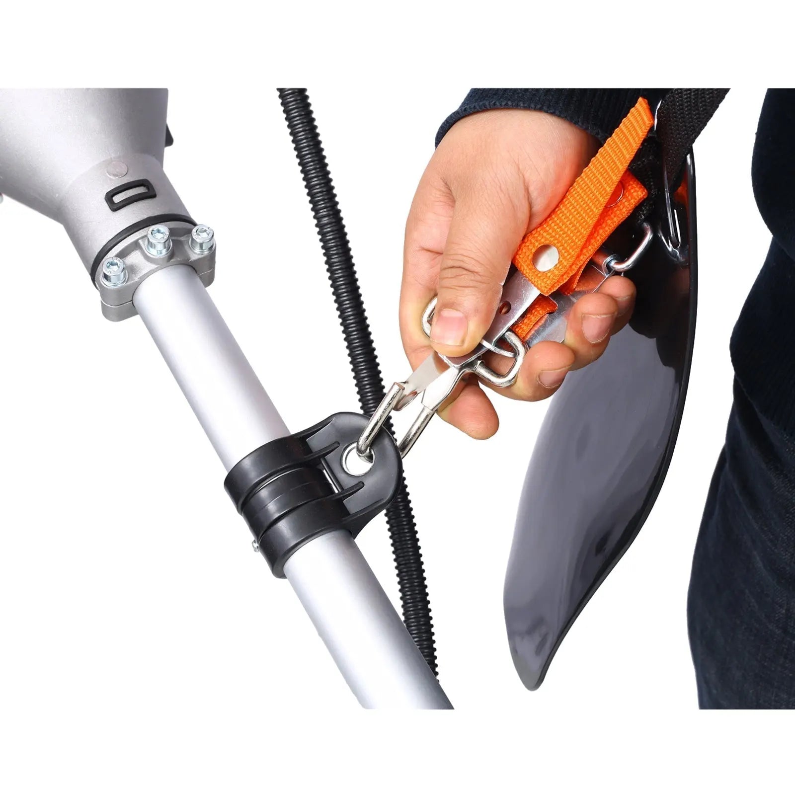 3-in-1 Blower, String Trimmer &amp; 10″ Brush Cutter with Rubber Handle and Shoulder Strap