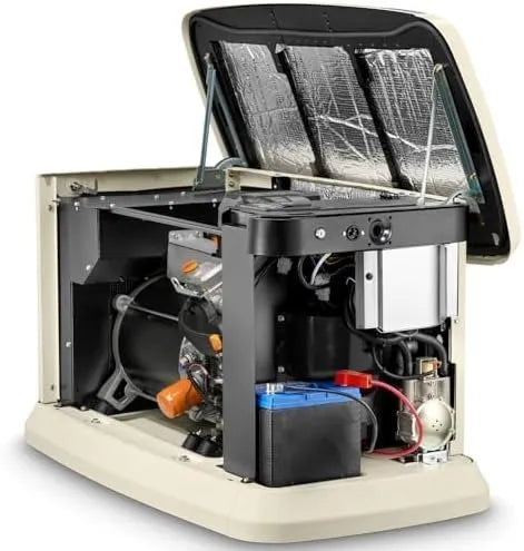 Generac Guardian 22kW Home Standby Generator with 200 Amp Transfer Switch, Durable All Aluminum, WiFi Enabled with G-Force Engine, Easy to Use, Whole House Power Backup, Smart Outage Solution – Bisque