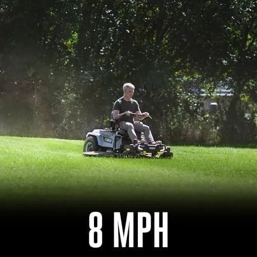 EGO Power+ Electric Riding Lawn Mower, 52″ Deck with Zero Turn Radius, Includes (6) 56V 12.0Ah Batteries and Charger – ZT5207L