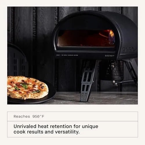 Gozney Roccbox Outdoor Pizza Oven, Black, Portable, Gas &amp; Wood Fired, Restaurant-Grade