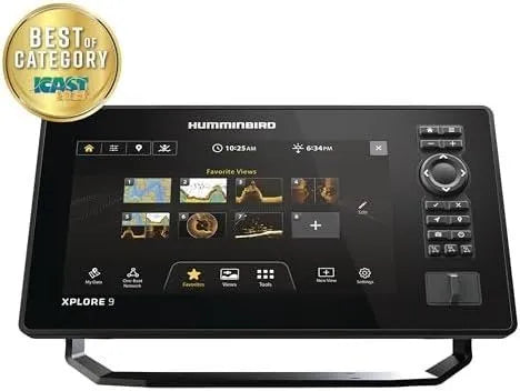 Humminbird XPLORE 9 GPS Fish Finder with Transducer, MEGA Side Imaging+ &amp; HD Touchscreen Display