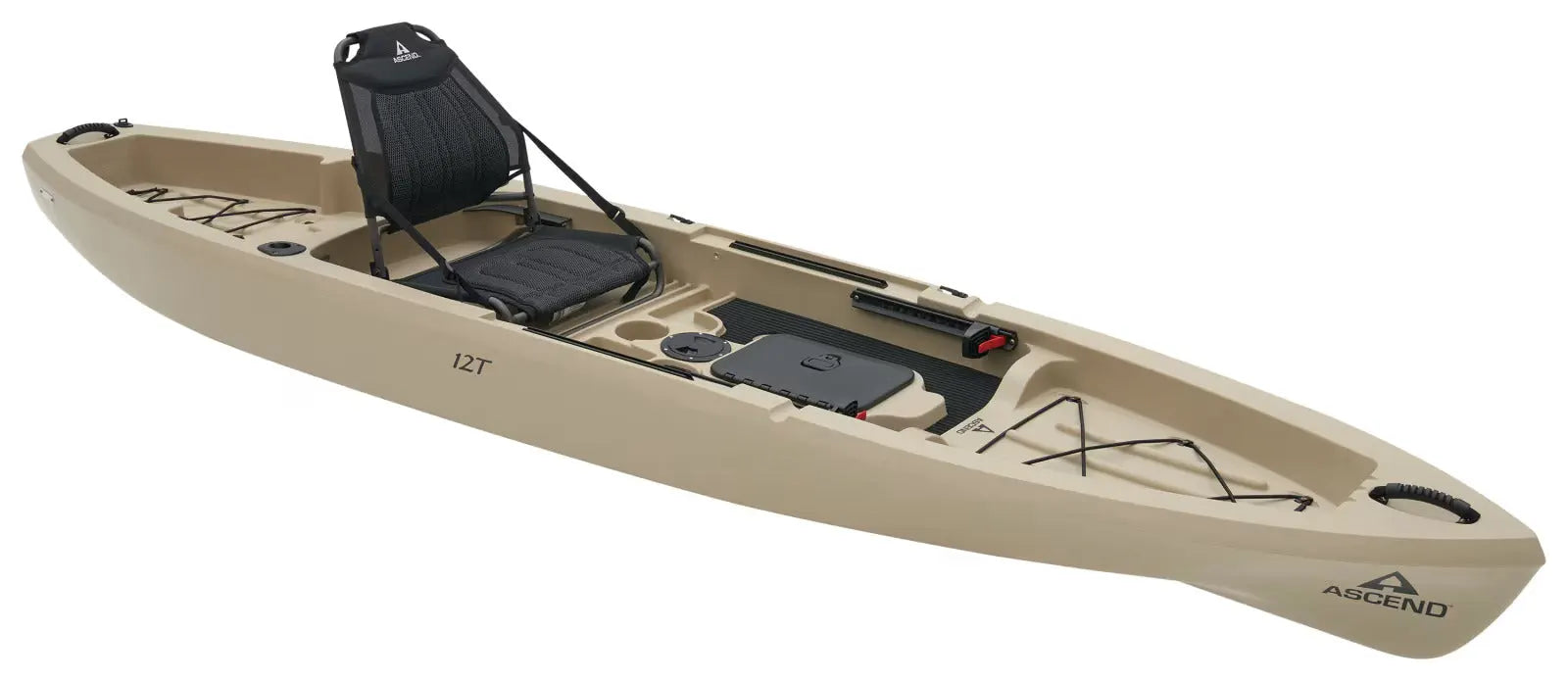 ASCEND 12T | 12ft. Sit-On Fishing Kayak Stable, Durable &amp; Comfortable Design with Adjustable Seat