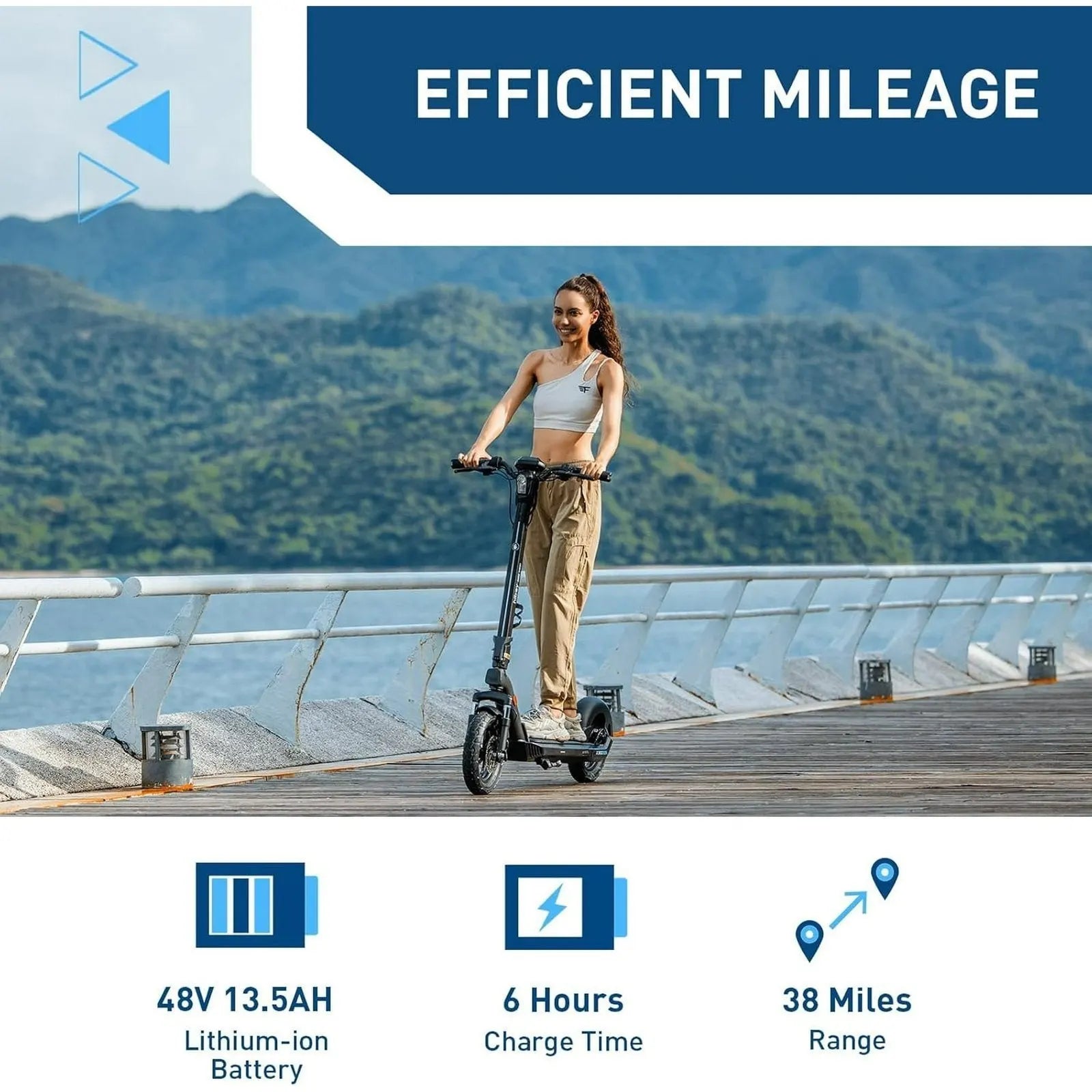 Hiboy X300 Electric Scooter, 700W Peak Motor, 12″ Pneumatic Tires, 23 Mph &amp; 38 Miles Range, Folding Commuter Electric Scooter for Adults