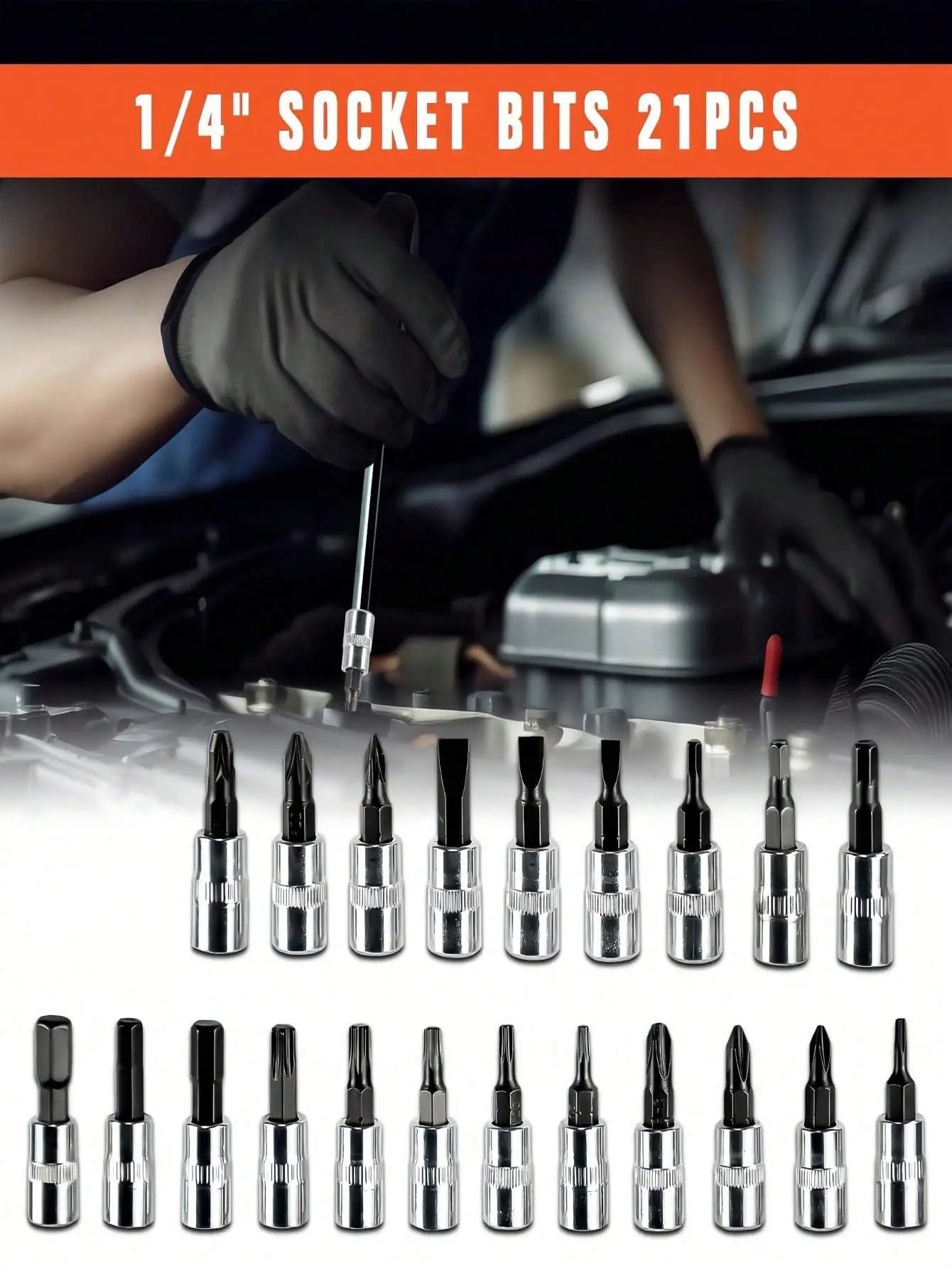 Part-driven Socket Claw Ratchet Wrench Tool Set, With Drill Socket Set Metric