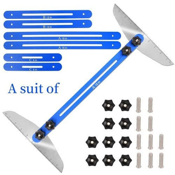 Home Stair Decoration Tools Stair Measuring Ruler – Blue, 1set
