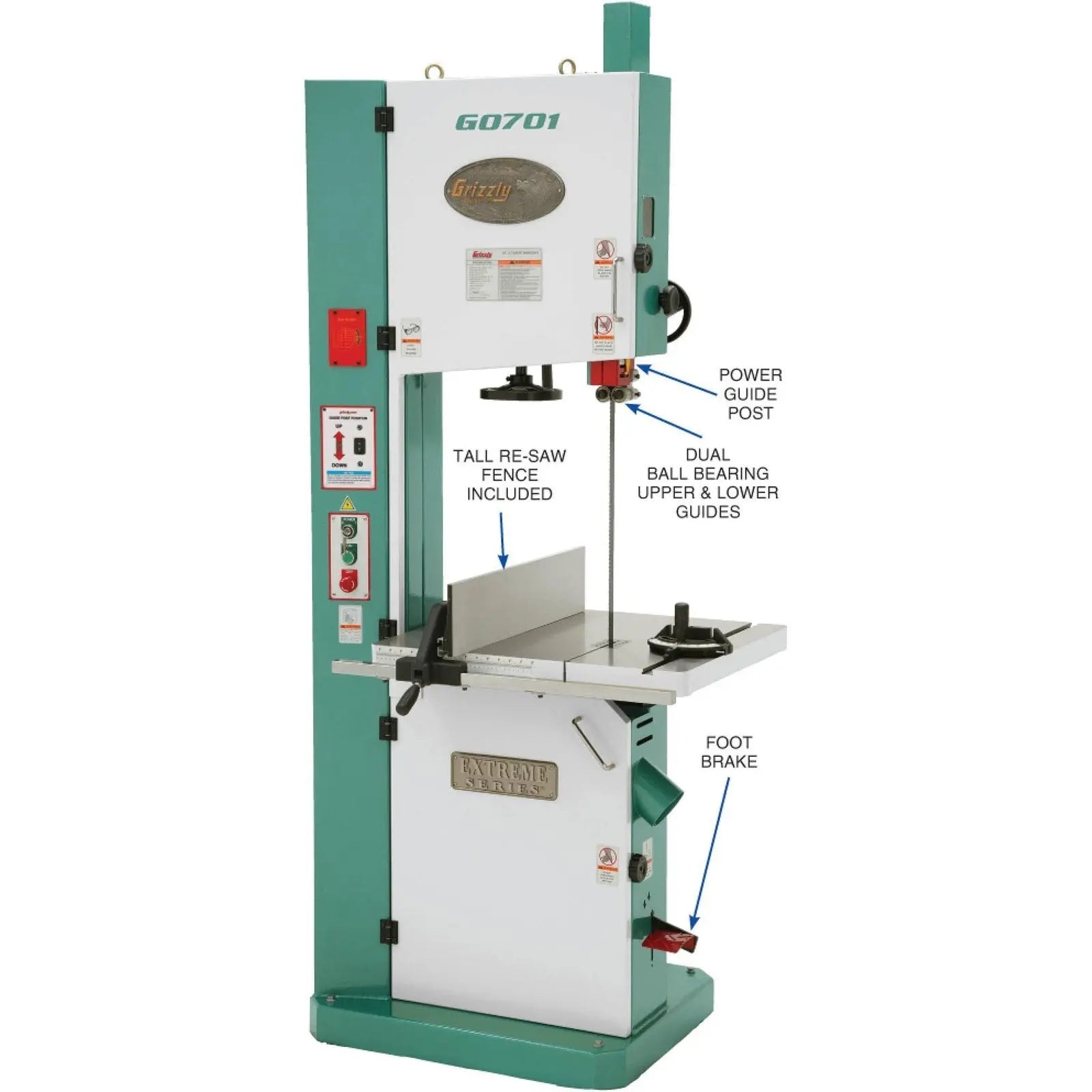 Grizzly G0701 – 19″ 5 HP Ultimate Bandsaw