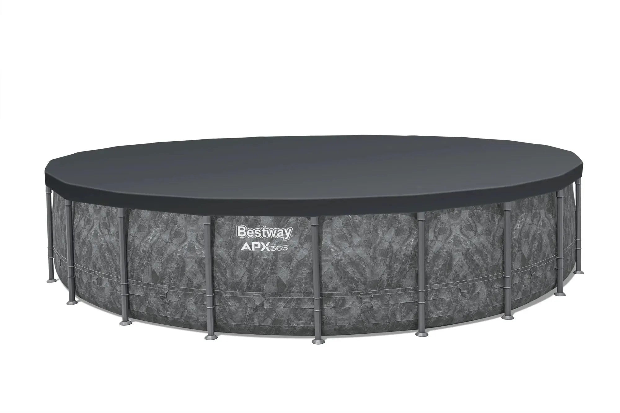 Bestway APX 365 22’x52″ Round Above Ground Swimming Pool Set with Pump and Ladder