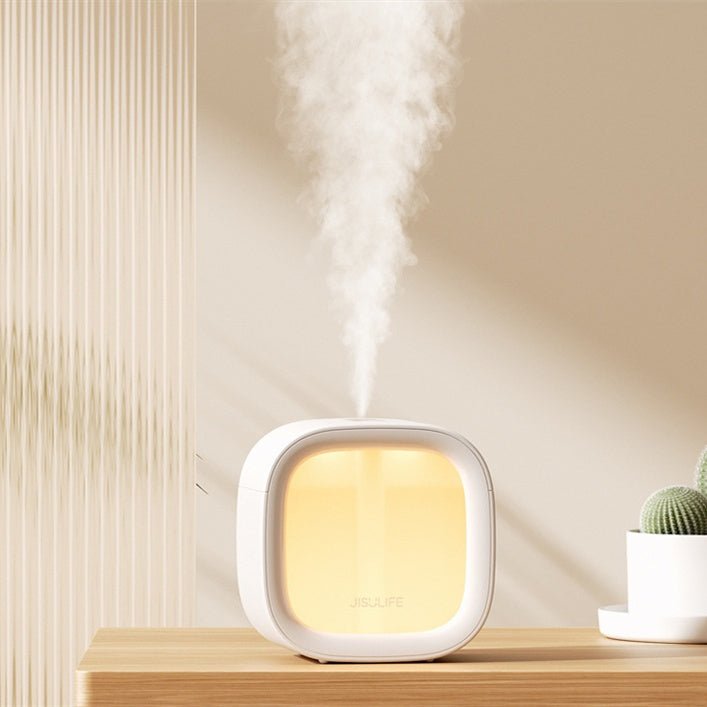 Cube Humidifier for Bedroom | Quiet USB Air Humidifier – Glacier White